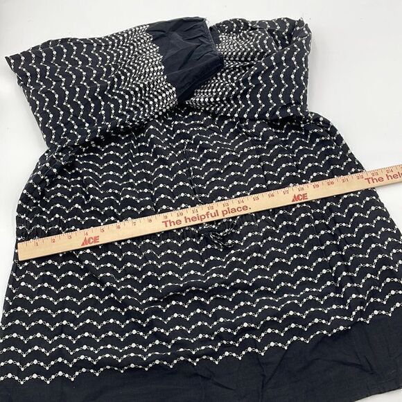 R•Q•T woman 100% cotton black and white patterned long sleeve top - Picture 5 of 8